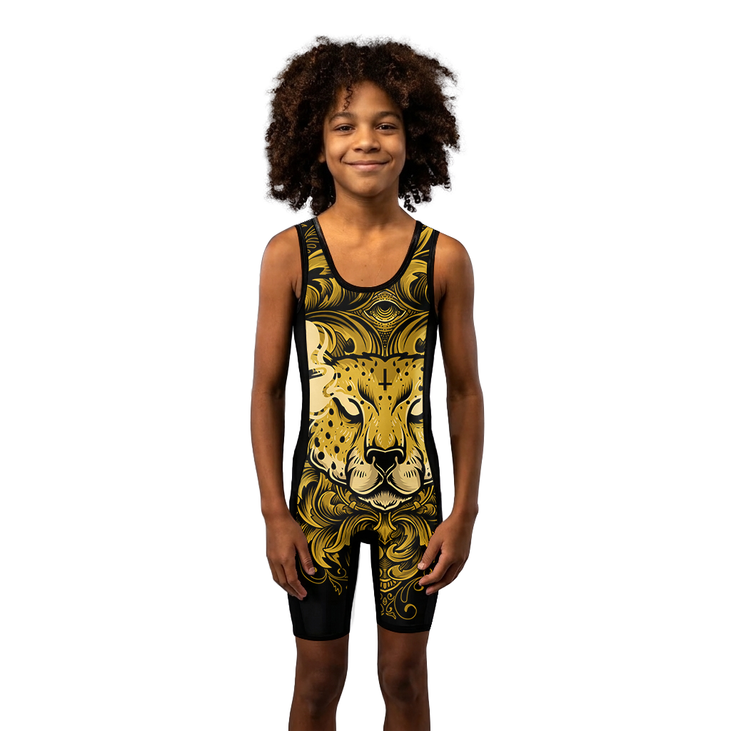 O2TEE Kid Youth Animals Powerlifting Singlet Top