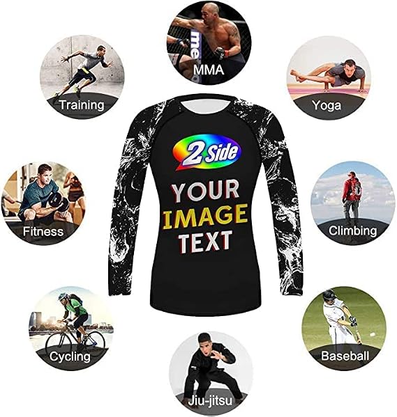O2TEE Personalized Women's Base Layer Rash Guards Shirt