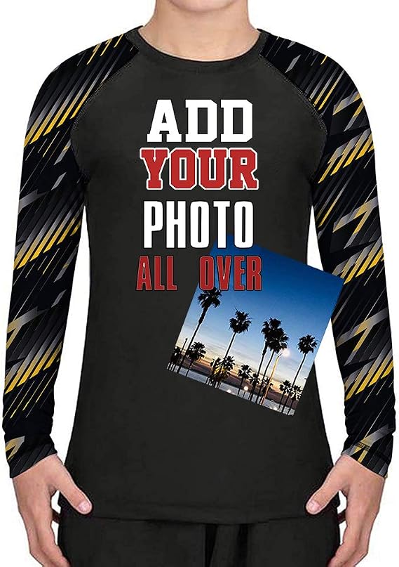 Custom Kids Pattern Rash Guards Shirt for Birthday Gift