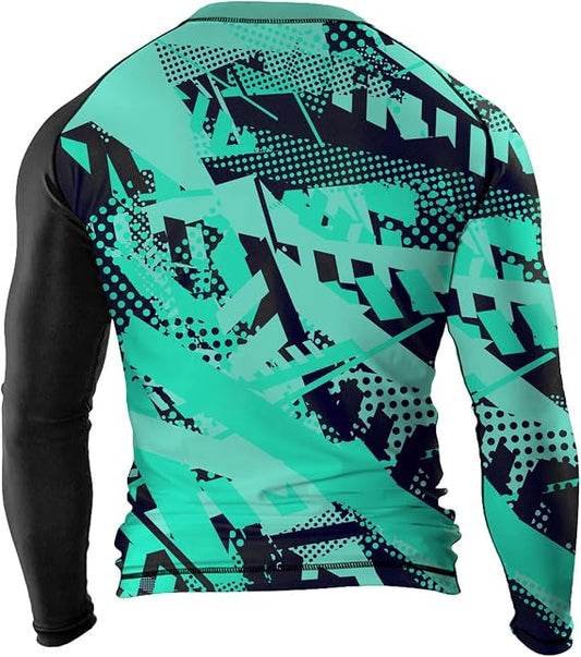 O2TEE Men's BJJ & MMA Compression Rash Guard