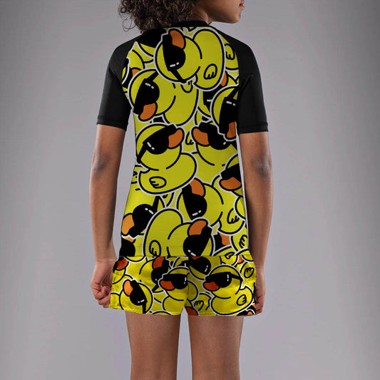 Kids Cartoon Rash Guard Muay Thai MMA Sports Suit