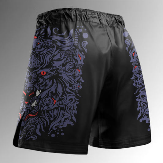 O2TEE MMA Fight Shorts Men's BJJ Trunks for Grappling