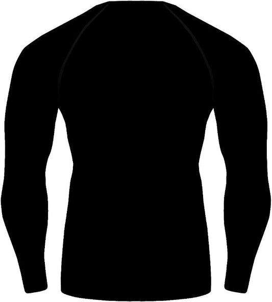Men's Skull Long Sleeve Rashguard - Stretchy Training Shirt