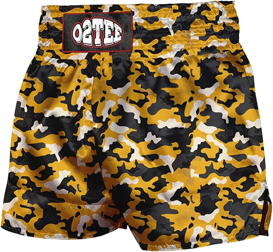 O2TEE Camouflage Muay Thai Shorts for Running Boxing Kickboxing