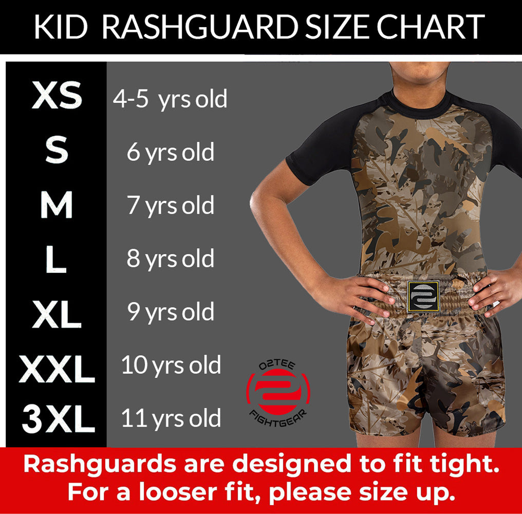 Kids Pro Custom BJJ Rash Guard Muay Thai MMA Sports Suit