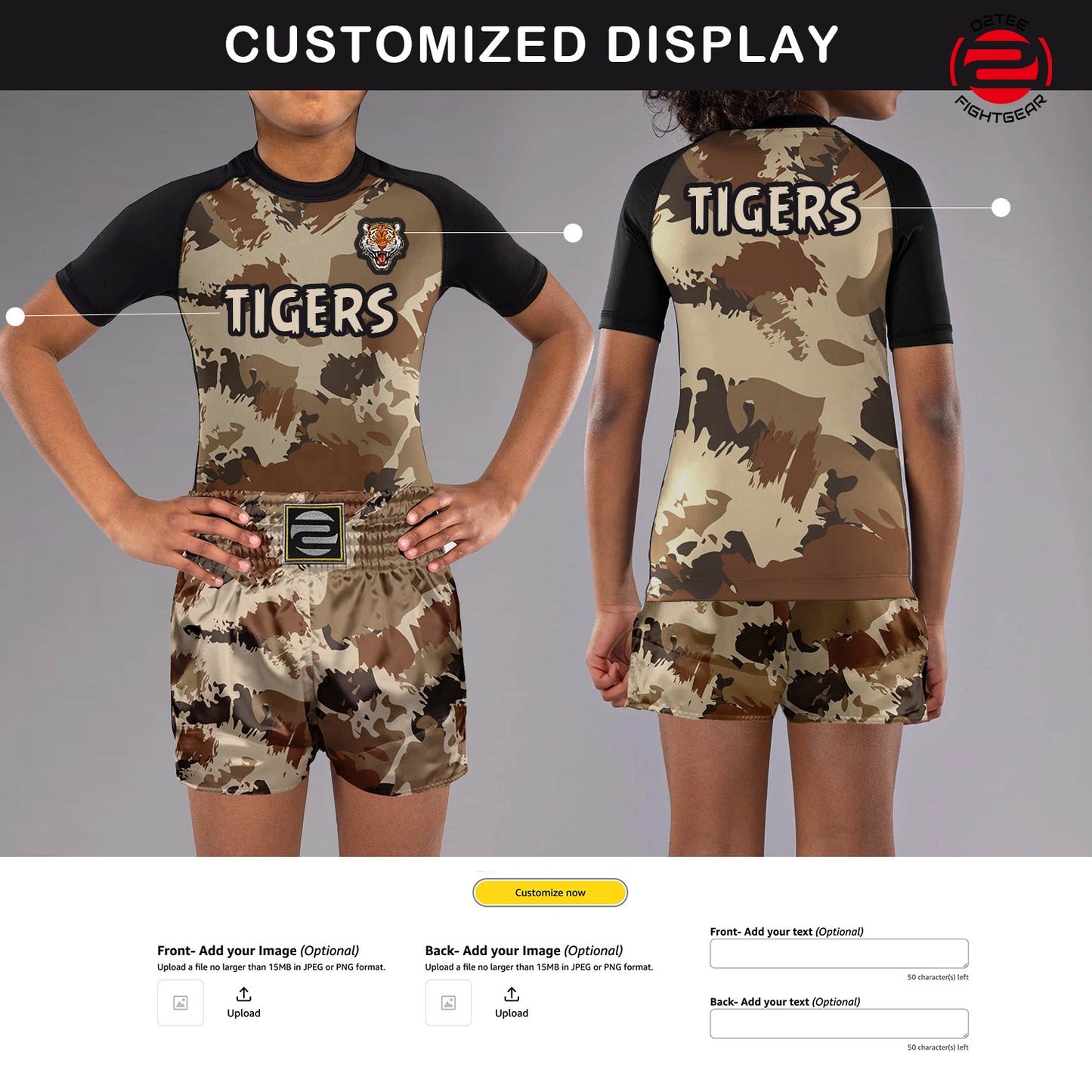 Kids Pro Custom BJJ Rash Guard Muay Thai MMA Sports Suit