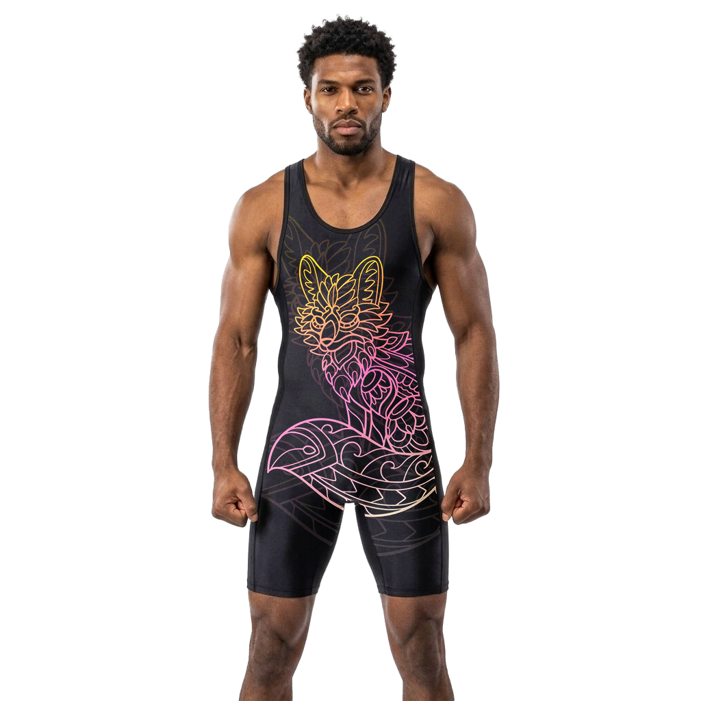 O2TEE Men Totem Animal Powerlifting Singlet for Training