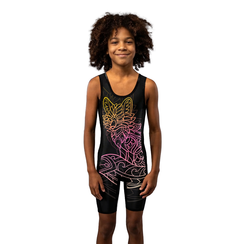O2TEE Kid Youth Animals Powerlifting Singlet Top