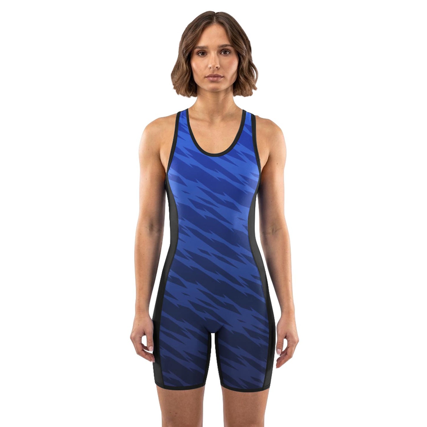 O2TEE Women's Modern Geometric Wrestling Singlet