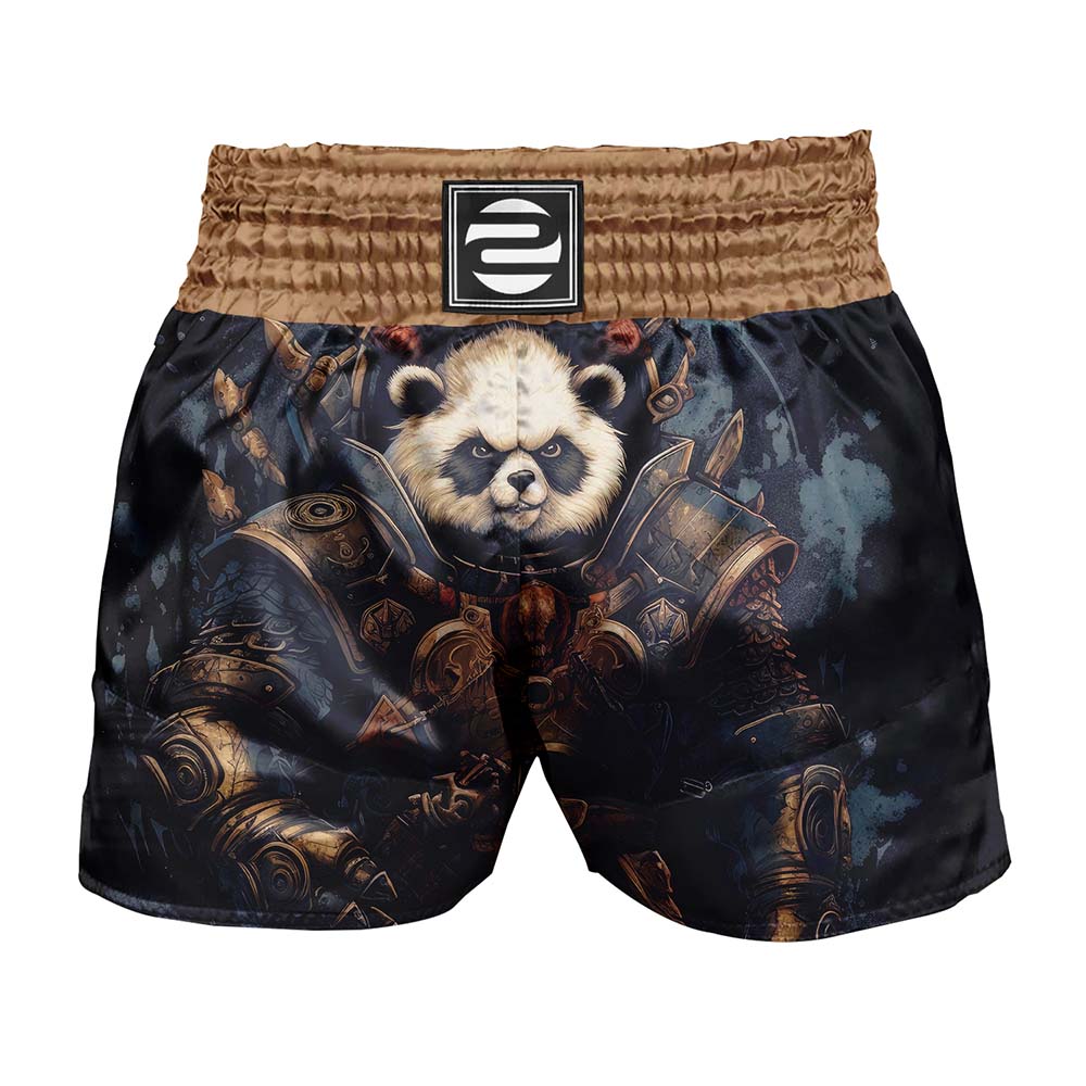 O2TEE Unisex Panda MMA Muay Thai Fight Shorts (Youth Adult size)