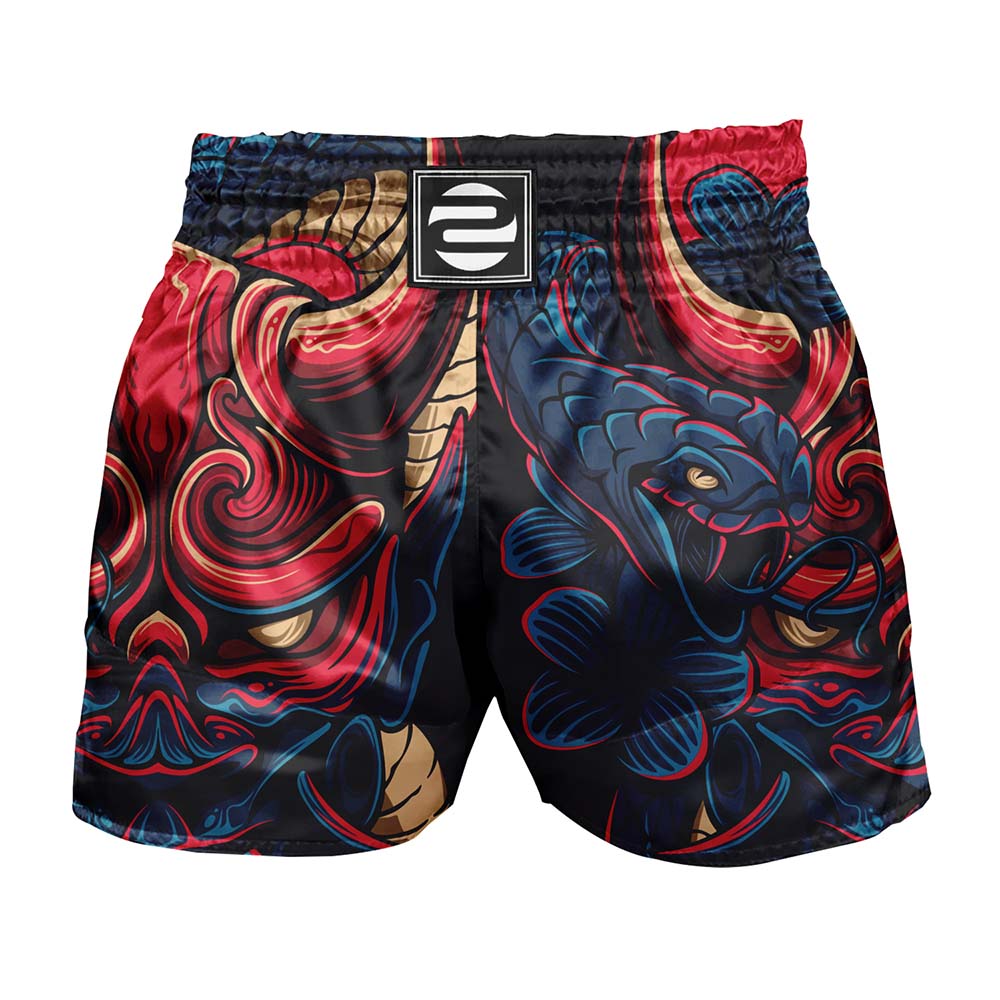 O2TEE Unisex Snake MMA Muay Thai Shorts (Youth Adult size)