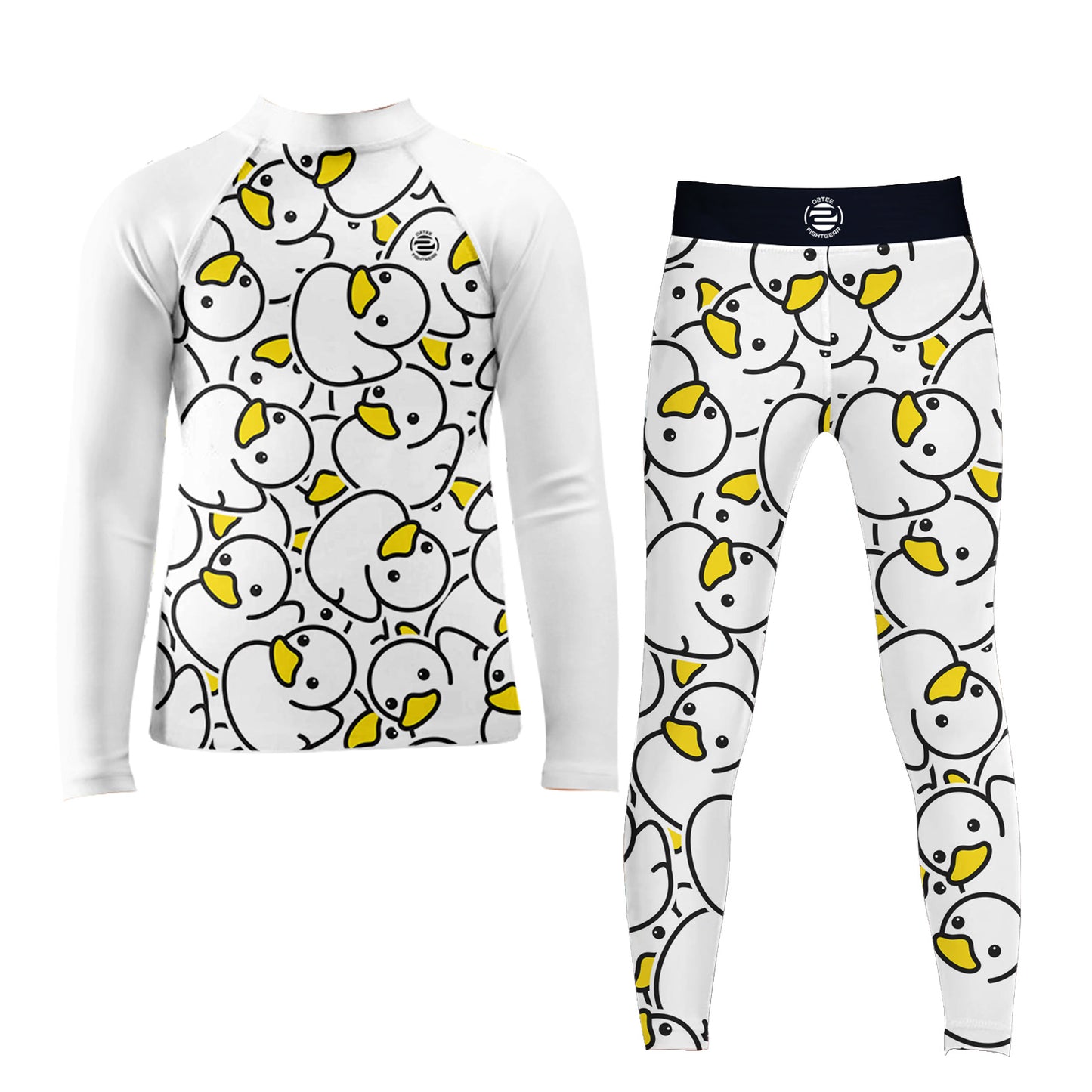 Kid Cartoon Rash Guard Shirts Spats Sets for MMA BJJ