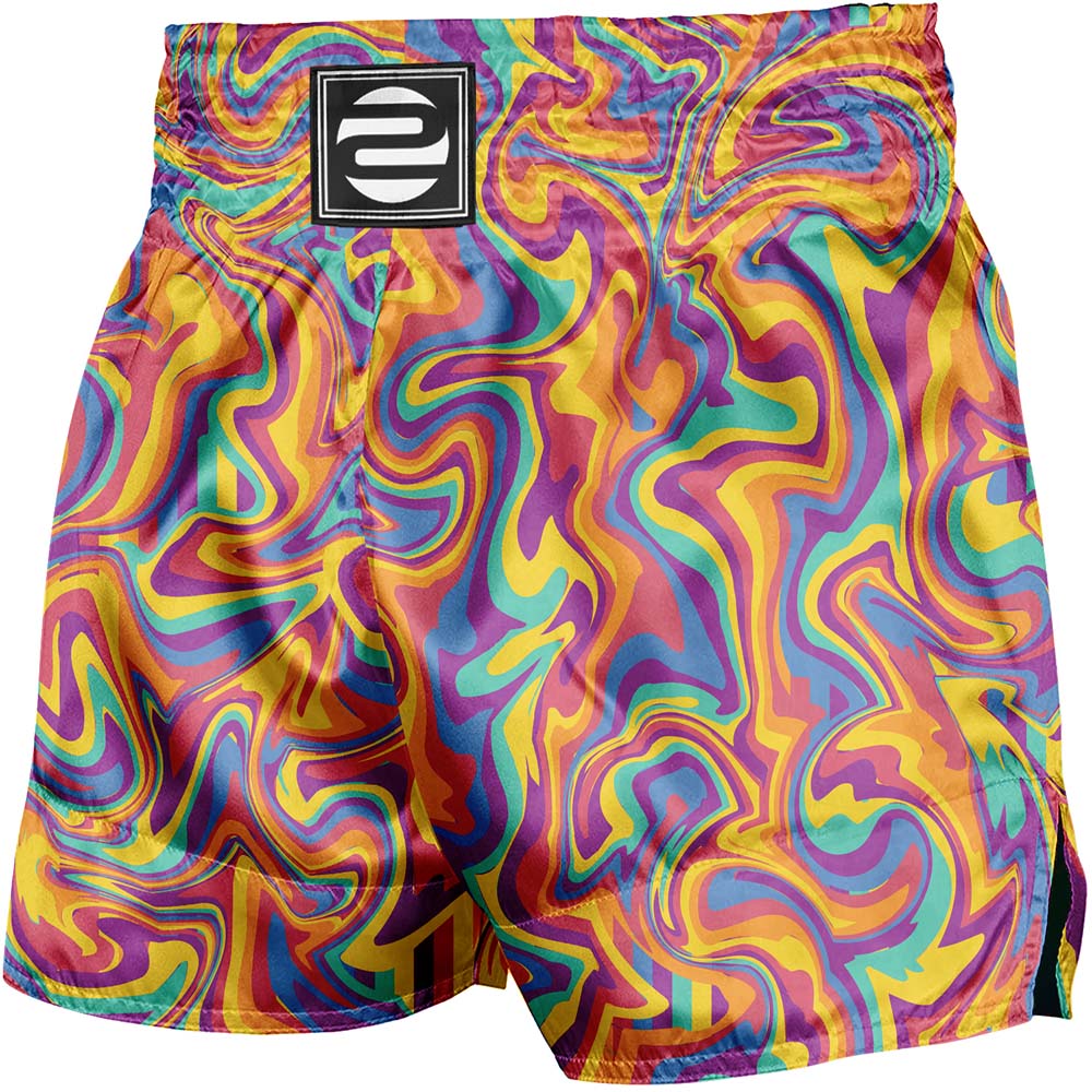 O2TEE Unisex Vibrant MMA Muay Thai Shorts (Youth Adult size)