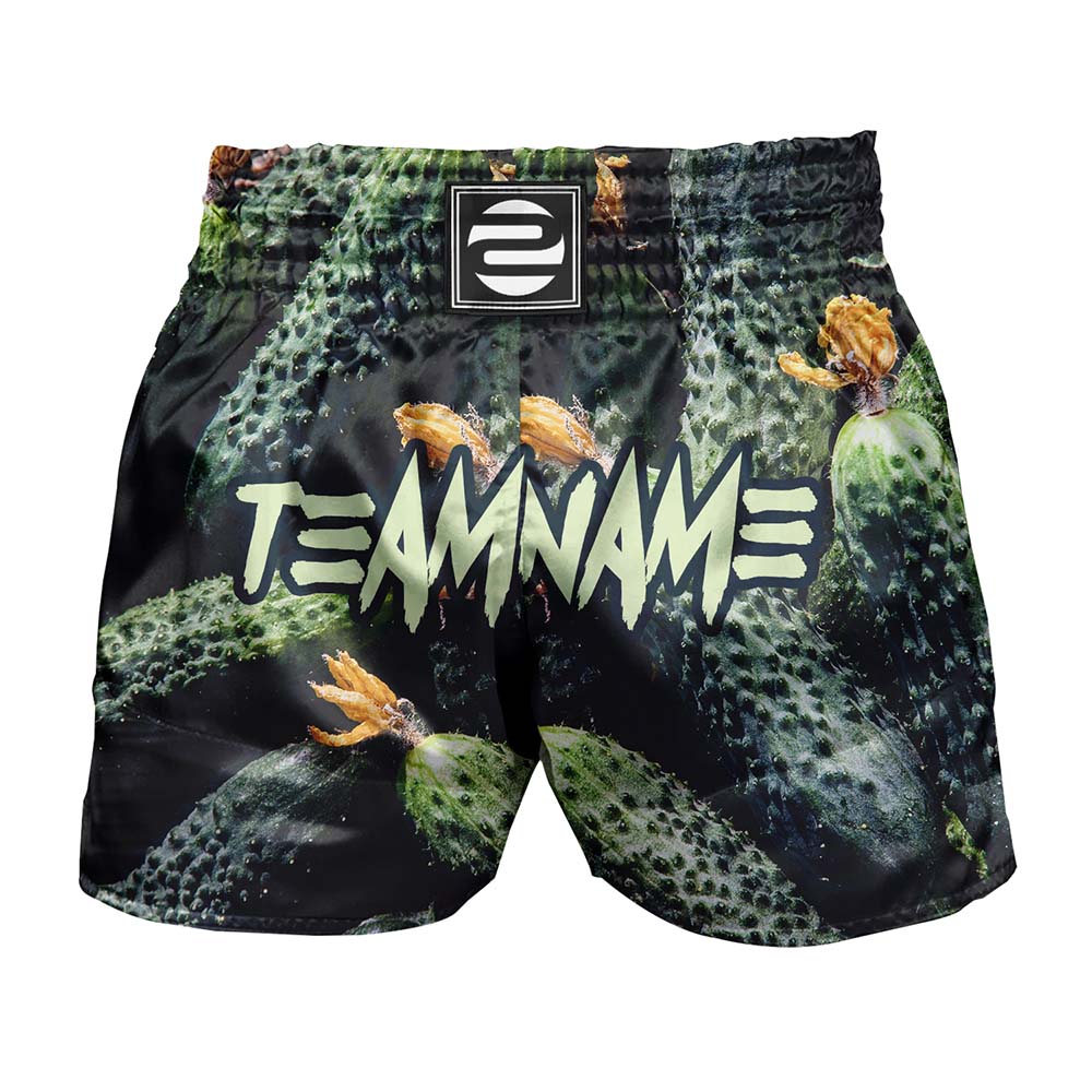 O2TEE Custom Funny Food Printed MMA Muay Thai Shorts (Youth Adult size)
