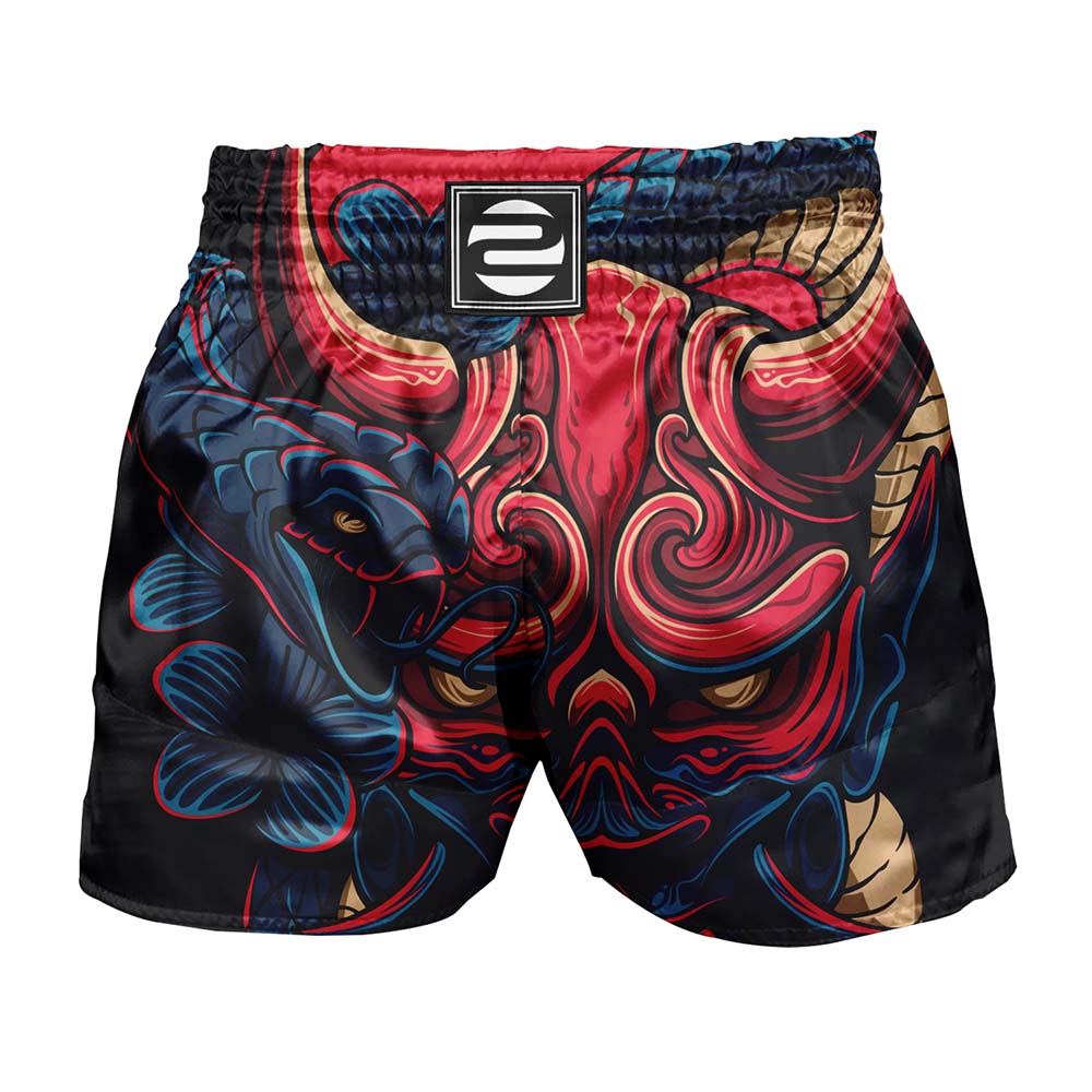 O2TEE Unisex Snake MMA Muay Thai Shorts (Youth Adult size)