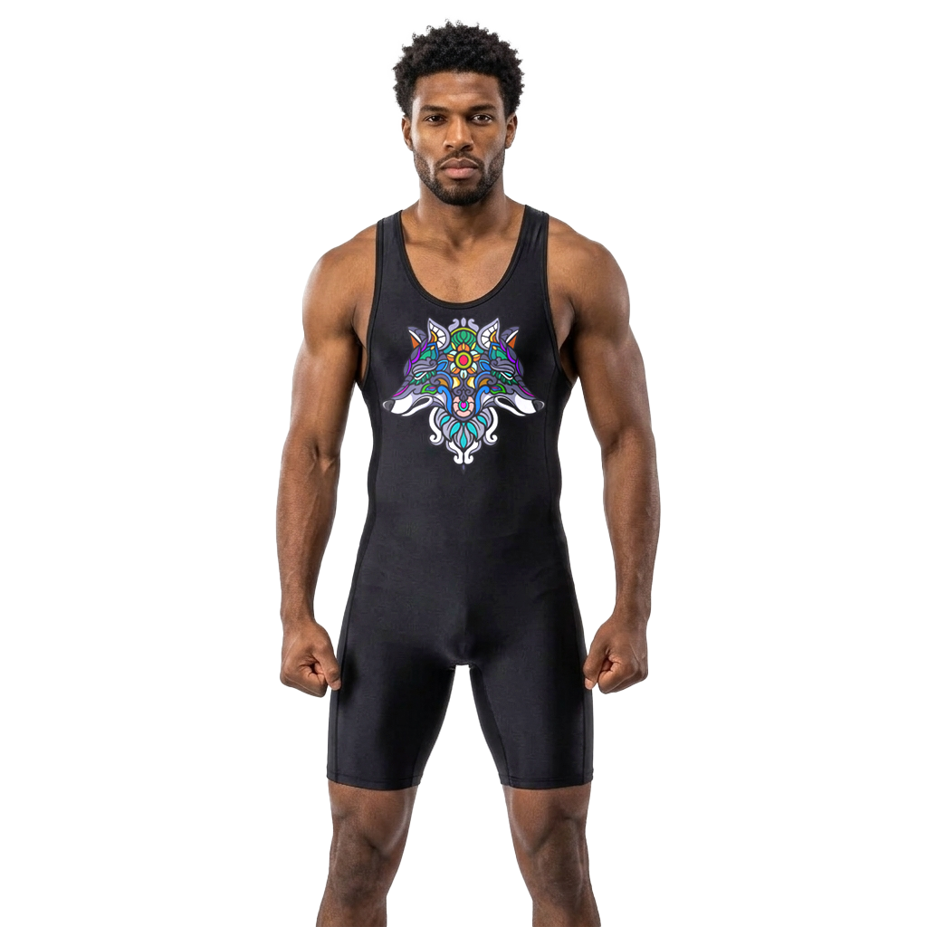 O2TEE Men Totem Animal Powerlifting Singlet for Training