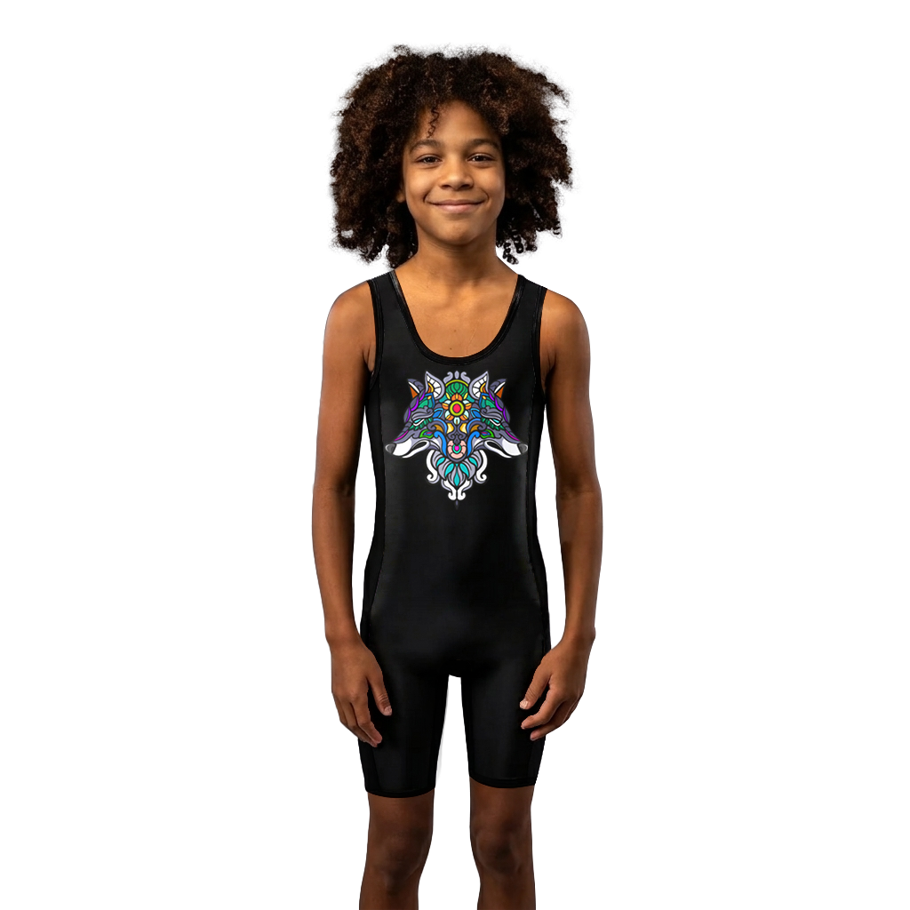 O2TEE Kid Youth Animals Powerlifting Singlet Top