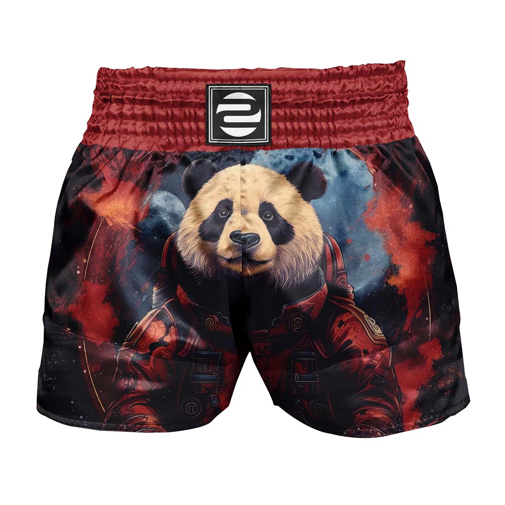 O2TEE Unisex Panda MMA Muay Thai Fight Shorts (Youth Adult size)