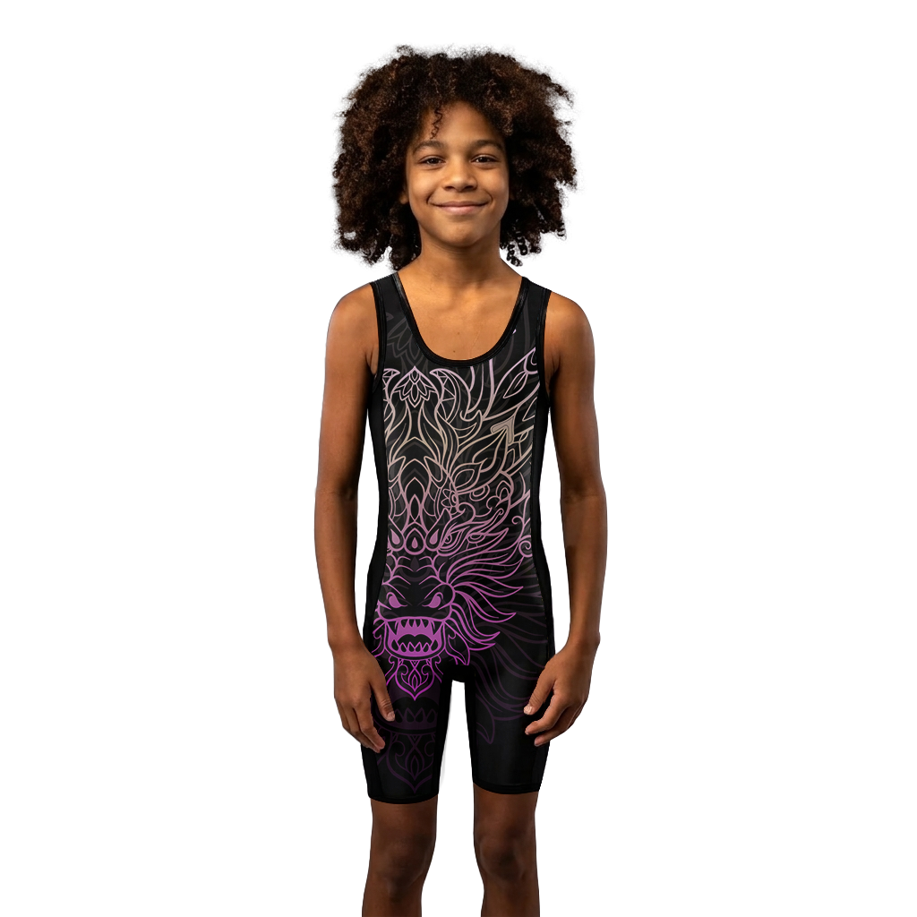 O2TEE Kid Youth Animals Powerlifting Singlet Top