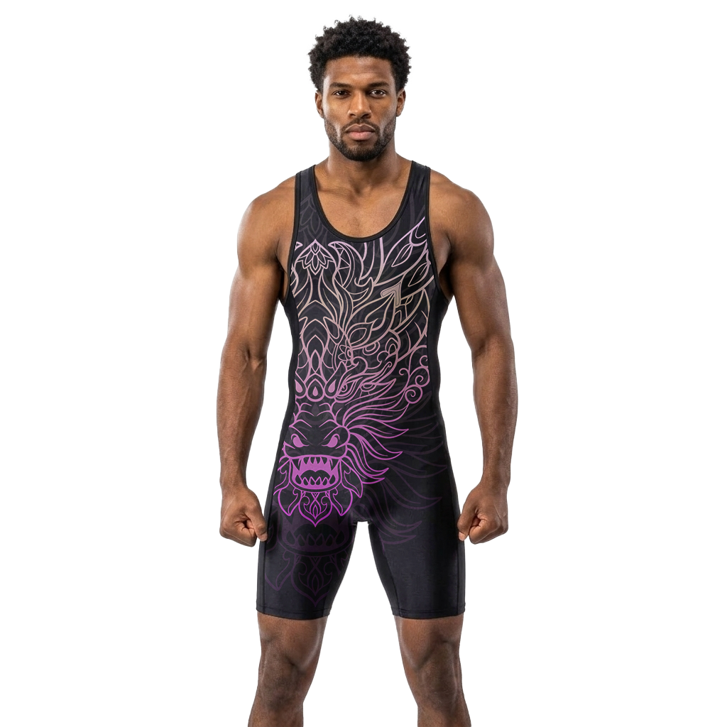 O2TEE Men Totem Animal Powerlifting Singlet for Training
