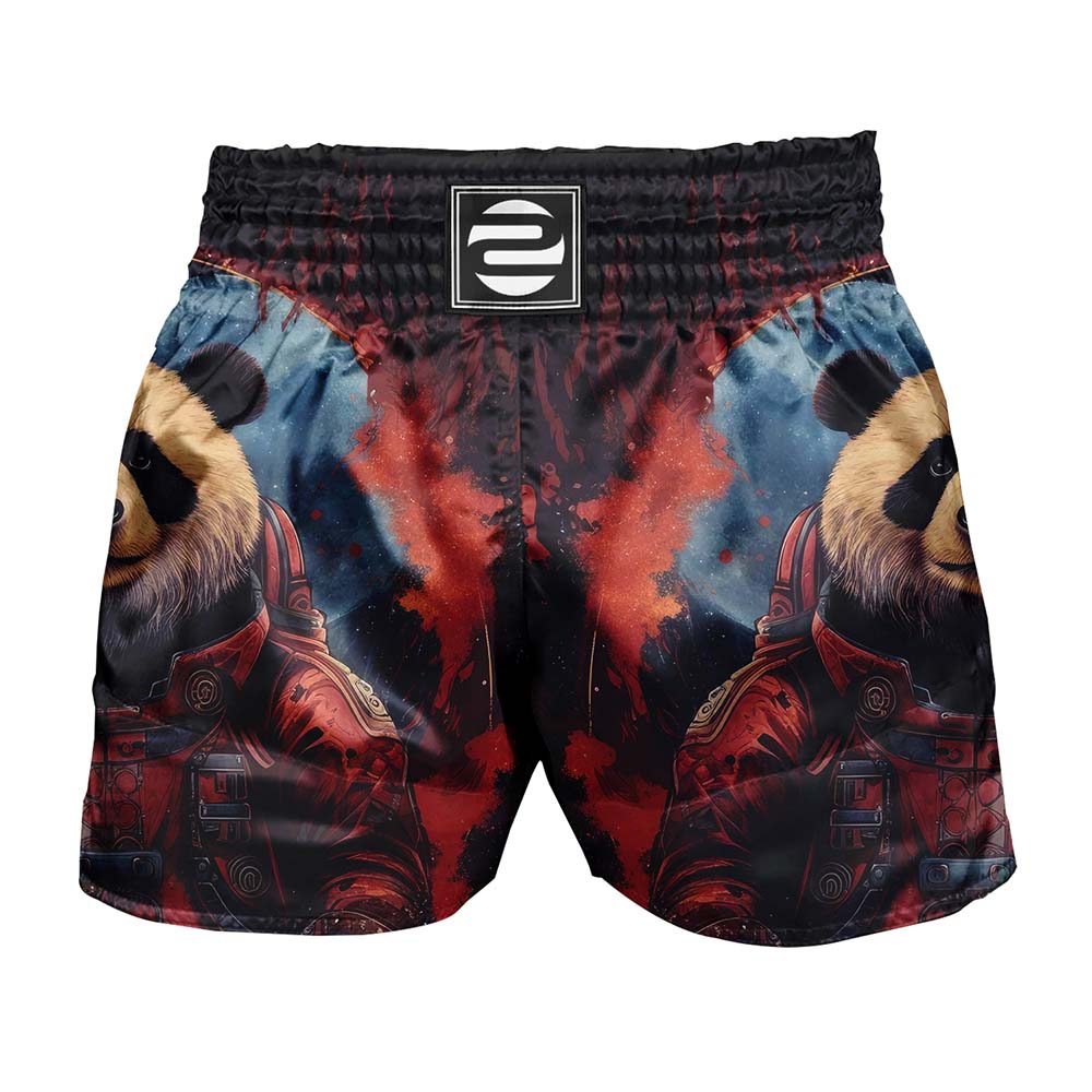 O2TEE Unisex Panda MMA Muay Thai Fight Shorts (Youth Adult size)