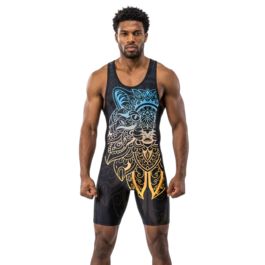 O2TEE Men Totem Animal Powerlifting Singlet for Training