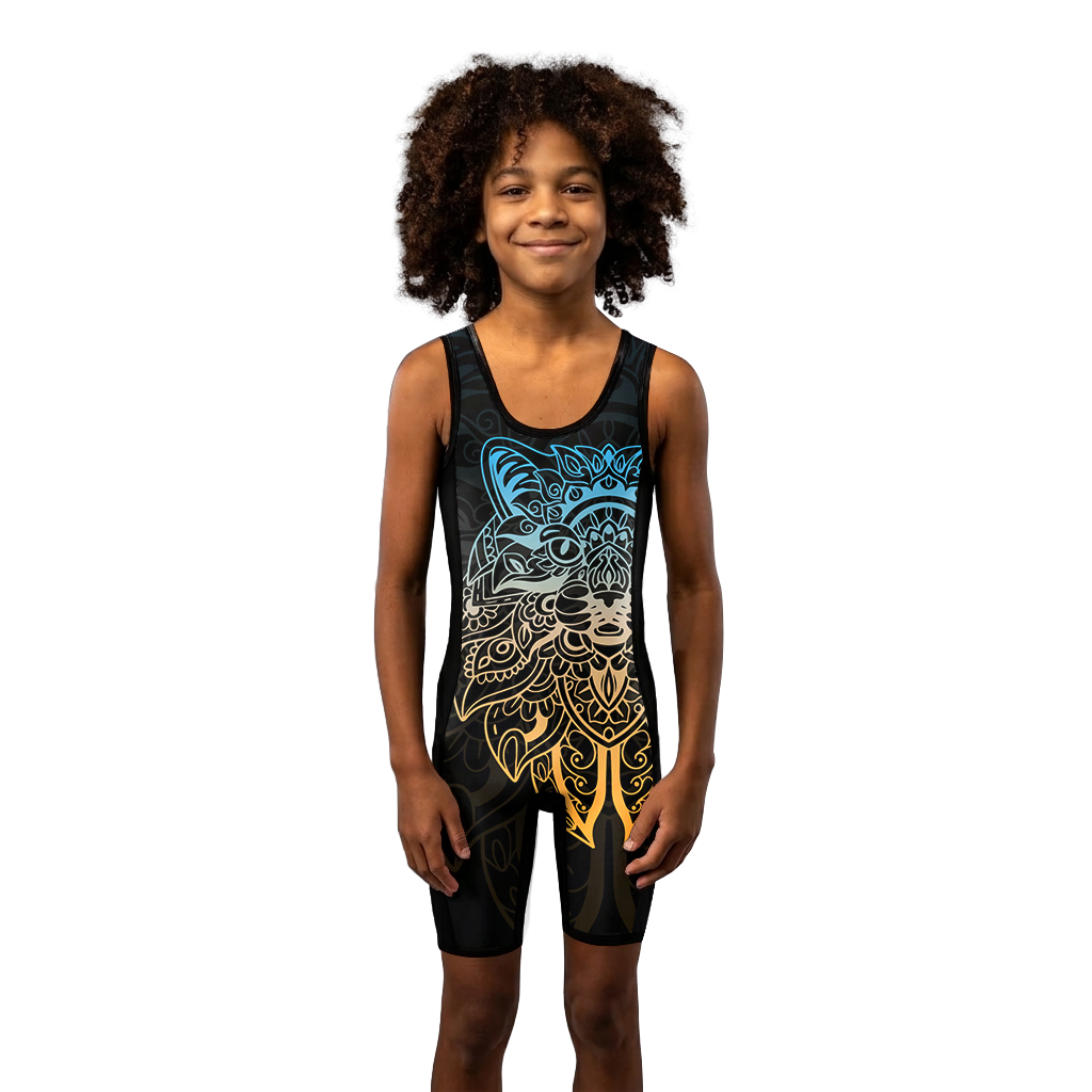 O2TEE Kid Youth Animals Powerlifting Singlet Top