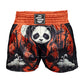 O2TEE Unisex Panda MMA Muay Thai Fight Shorts (Youth Adult size)