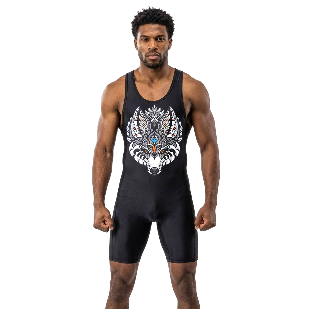 O2TEE Men Totem Animal Powerlifting Singlet for Training