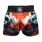 O2TEE Unisex Panda MMA Muay Thai Fight Shorts (Youth Adult size)