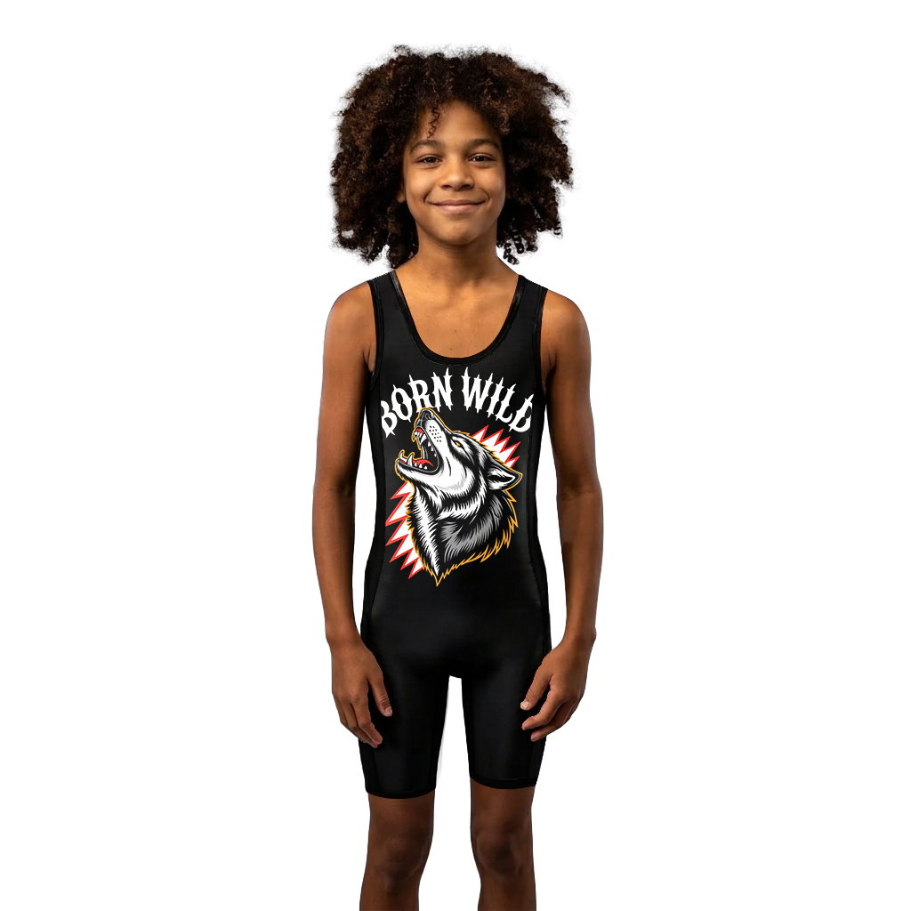 O2TEE Kid Youth Animals Powerlifting Singlet Top