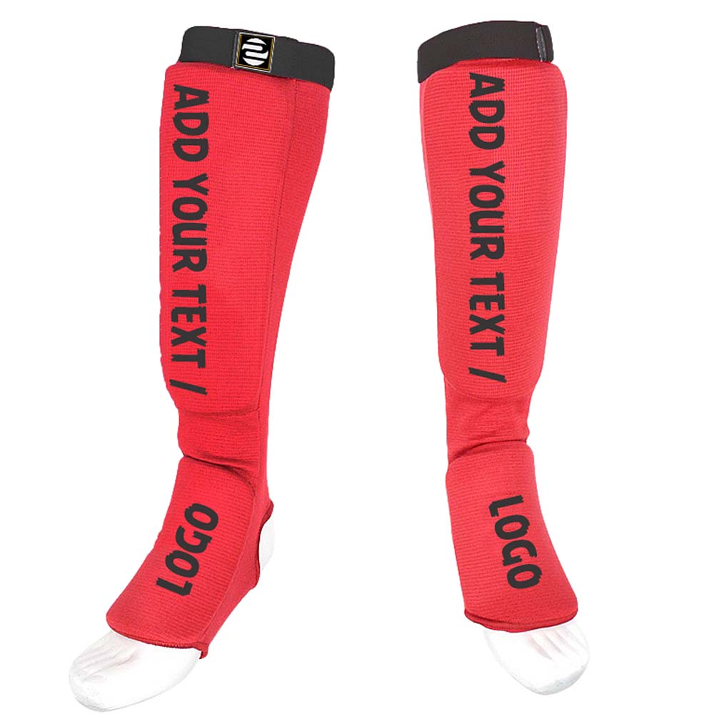 Custom Men MMA Muay Thai Shin Pads for Sparring and Training
