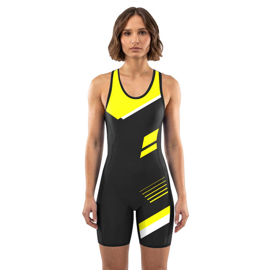 O2TEE Women's Modern Geometric Wrestling Singlet
