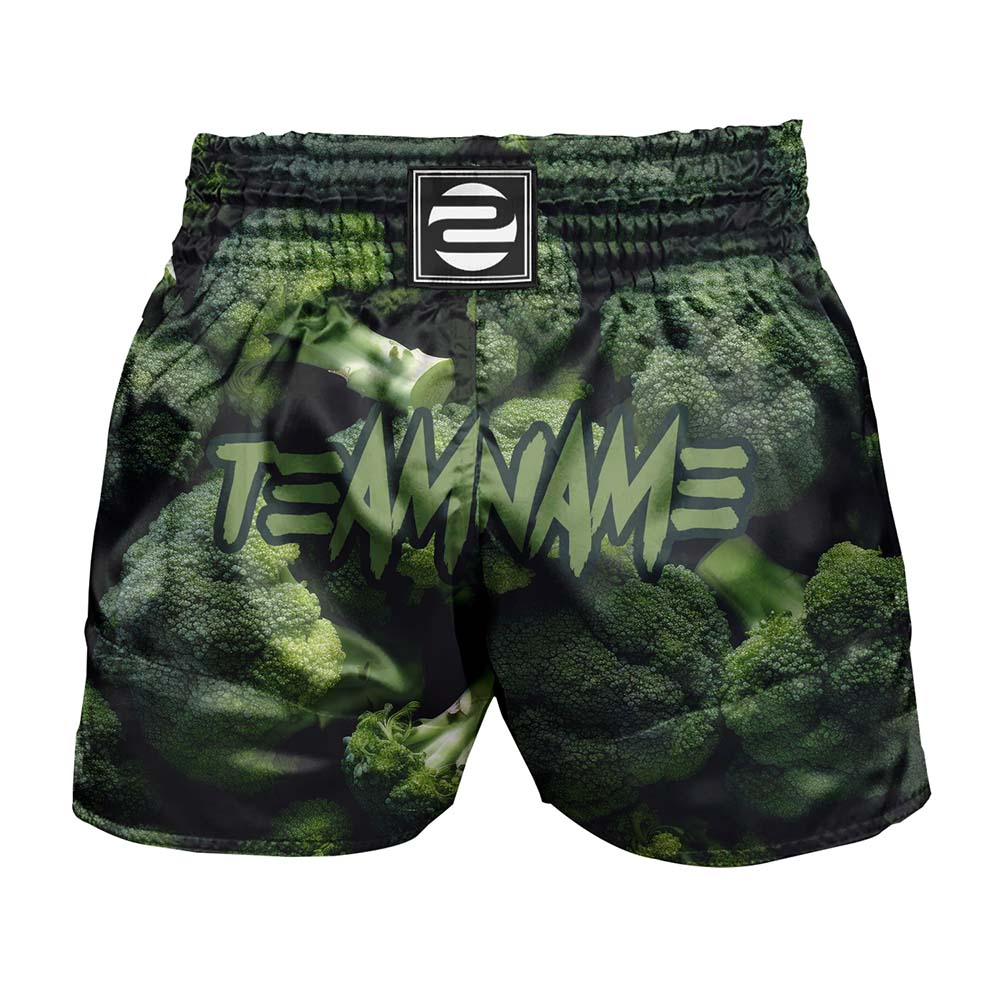 O2TEE Custom Funny Food Printed MMA Muay Thai Shorts (Youth Adult size)