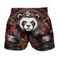 O2TEE Men Panda Samurai MMA Muay Thai Shorts (Youth Adult size)