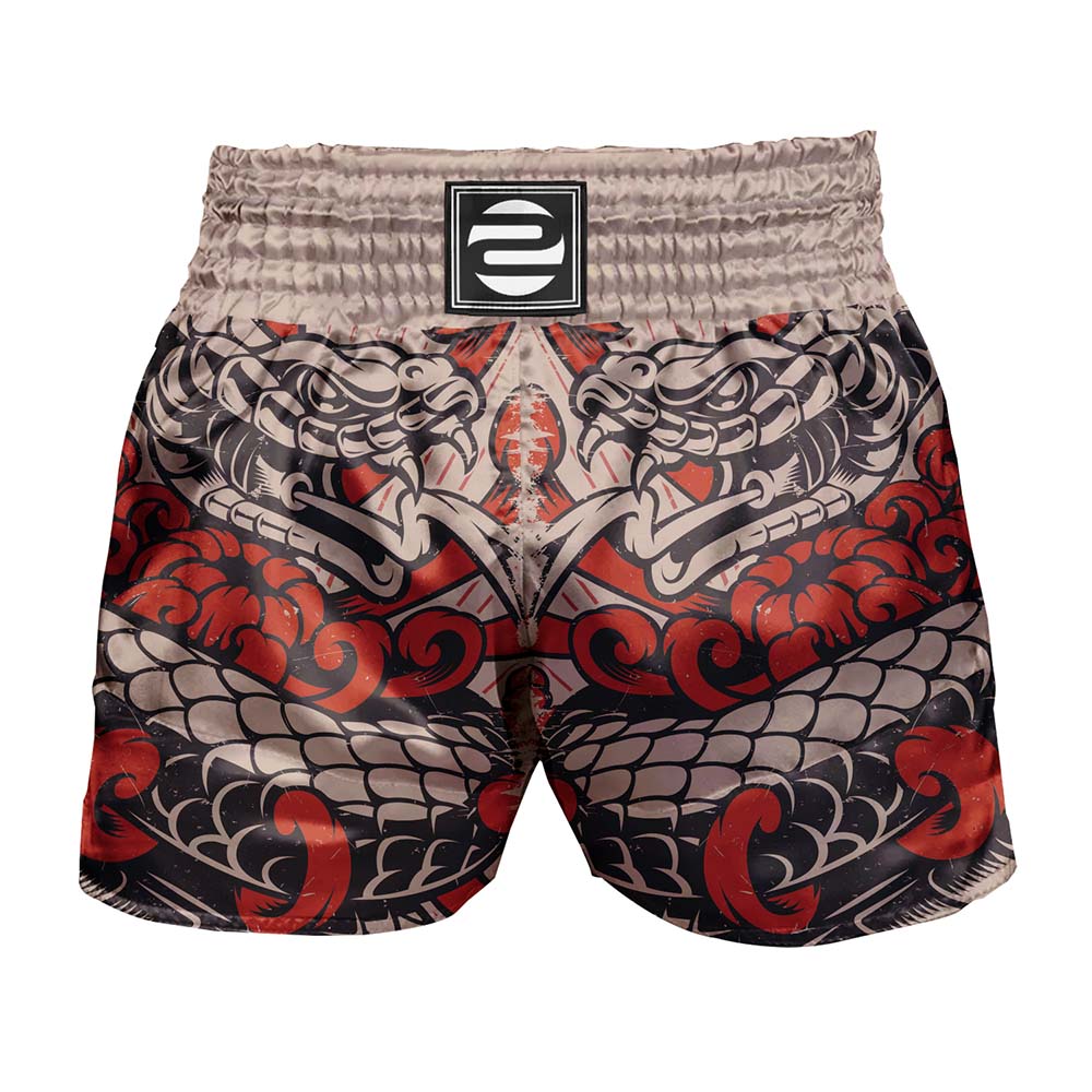 O2TEE Unisex Snake MMA Muay Thai Shorts (Youth Adult size)