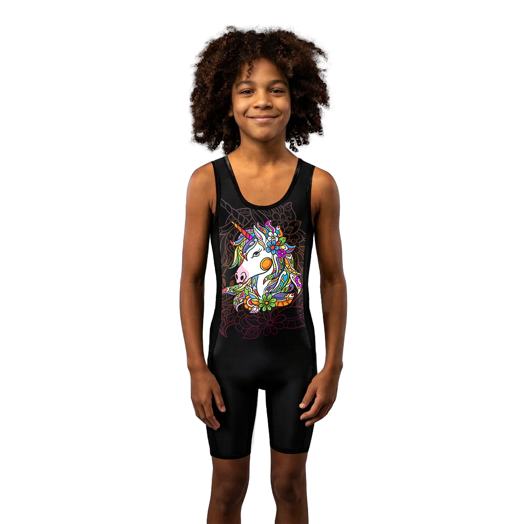 O2TEE Kid Youth Animals Powerlifting Singlet Top