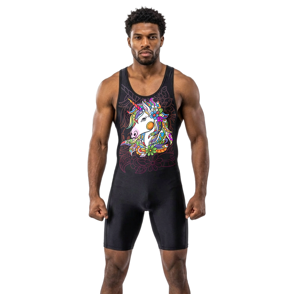 O2TEE Men Totem Animal Powerlifting Singlet for Training