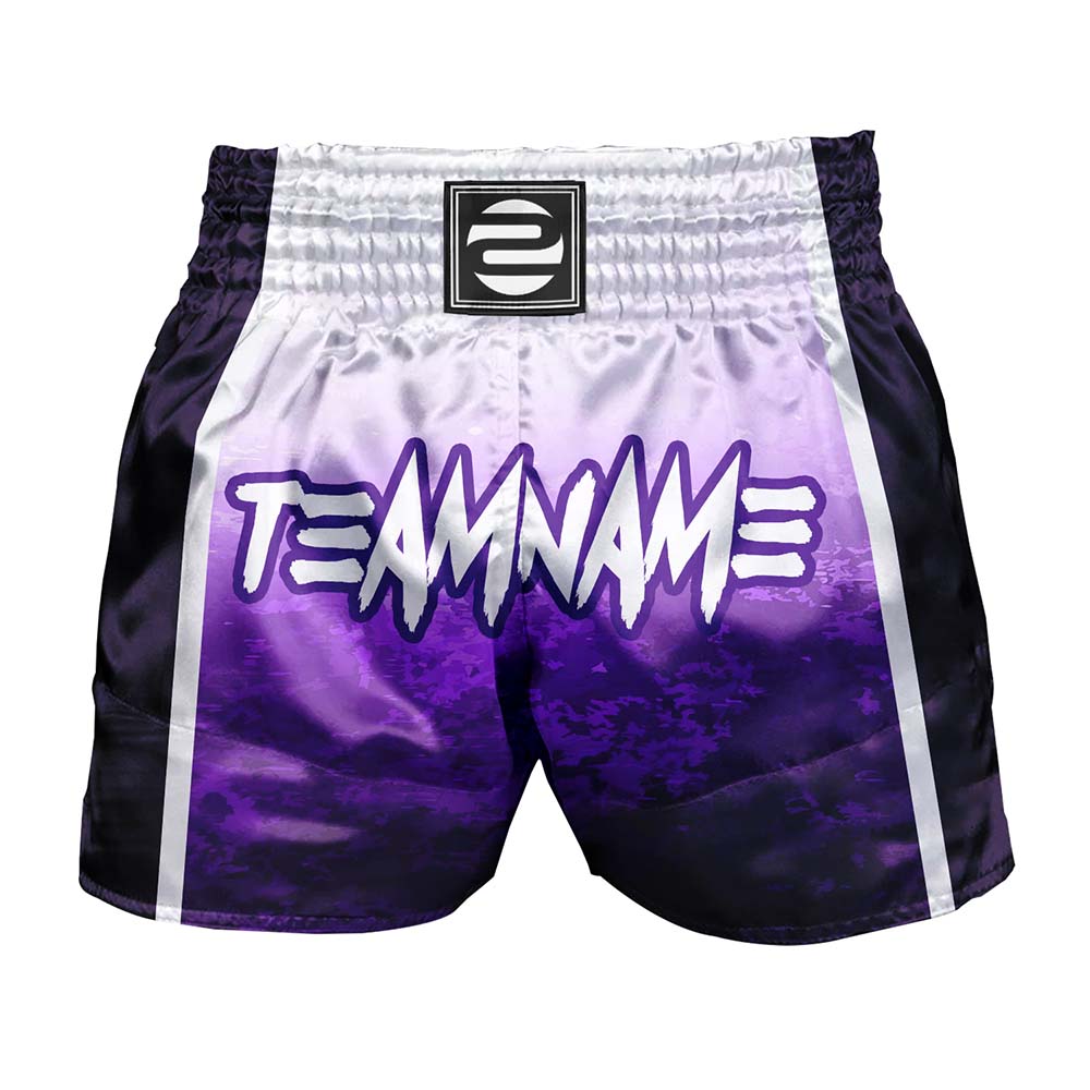 O2TEE Custom Gradient Printed MMA Muay Thai Shorts (Youth Adult size)