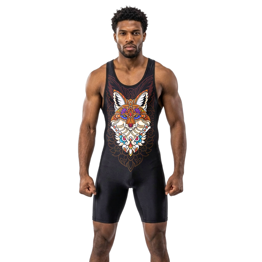 O2TEE Men Totem Animal Powerlifting Singlet for Training
