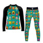 Kid Cartoon Rash Guard Shirts Spats Sets for MMA BJJ