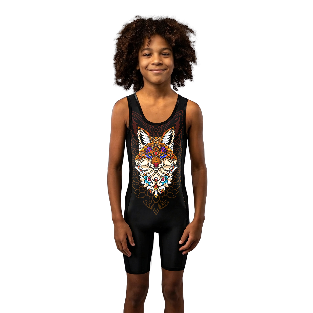 O2TEE Kid Youth Animals Powerlifting Singlet Top