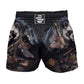 O2TEE Men Panda Samurai MMA Muay Thai Shorts (Youth Adult size)