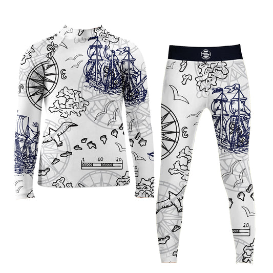 Kid Skull Compression Shirts Pants Sets for MMA BJJ