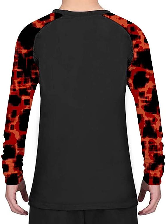 Custom Kids Pattern Rash Guards Shirt Add Your Logo Text