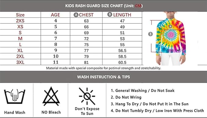 Unisex Boy's Girl's Novelty UV Protection Rashguard Tie-dye Pattern Sport Shirts Sets