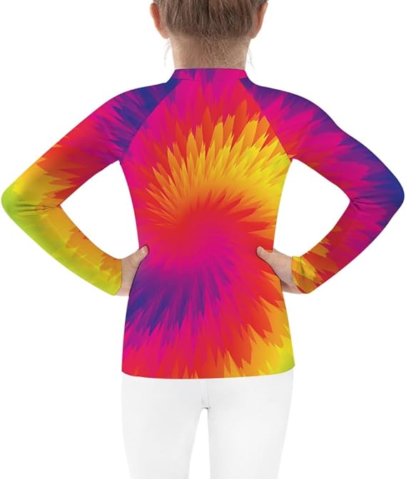 Unisex Boy's Girl's Novelty UV Protection Rashguard Tie-dye Pattern Sport Shirts Sets