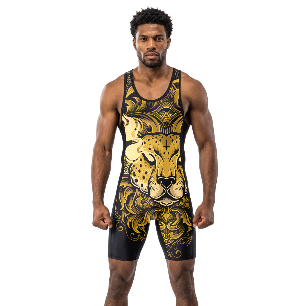 O2TEE Men Totem Animal Powerlifting Singlet for Training