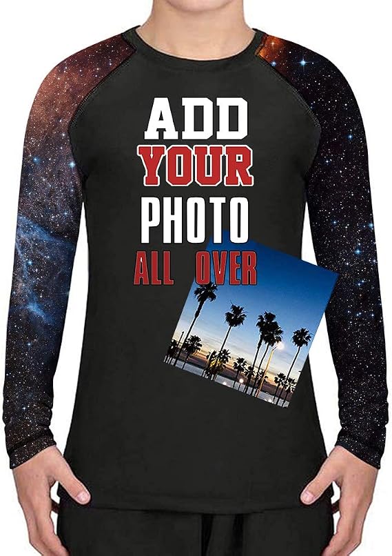 Personalized Kids Long Sleeve Rash Guards Shirt Training