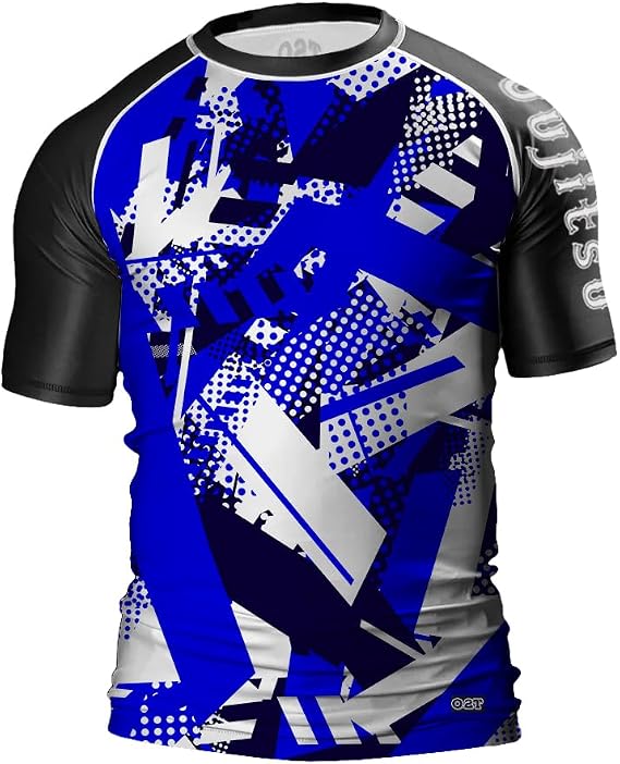 O2TEE Mens Japanese Tattoo Rash Guards Shirt MMA BJJ